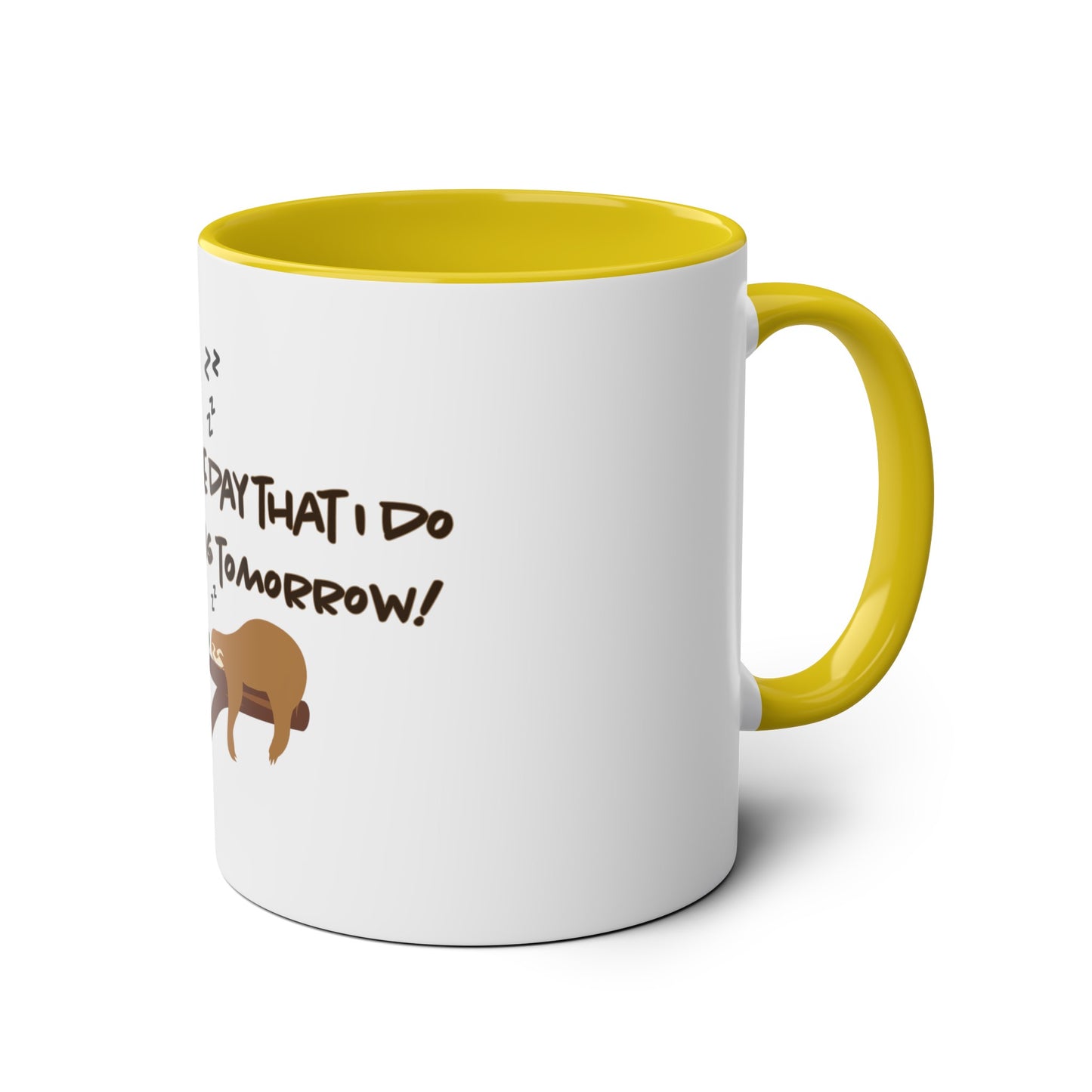 Tomorrow Two-Tone Coffee Mugs, 11oz