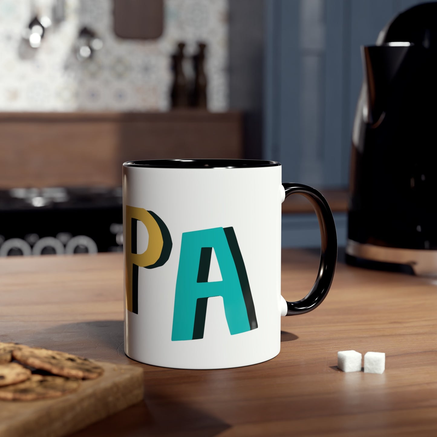 Papa Two-Tone Coffee Mugs, 11oz