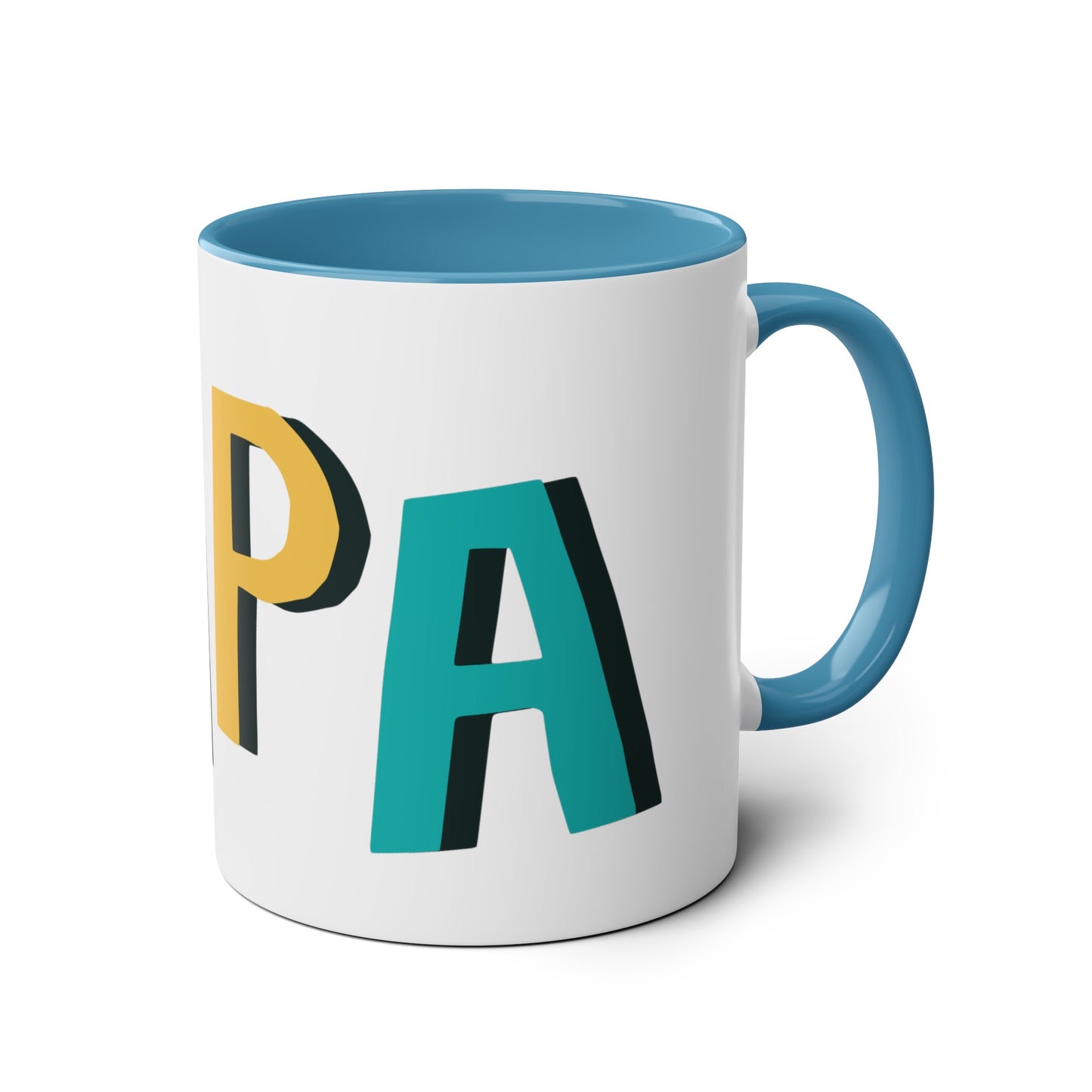 Papa Two-Tone Coffee Mugs, 11oz