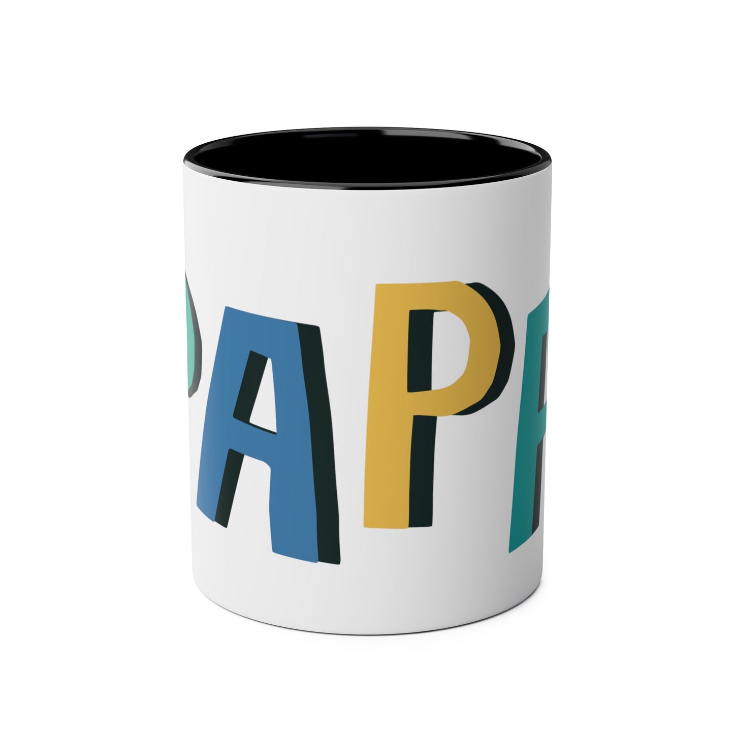 Papa Two-Tone Coffee Mugs, 11oz