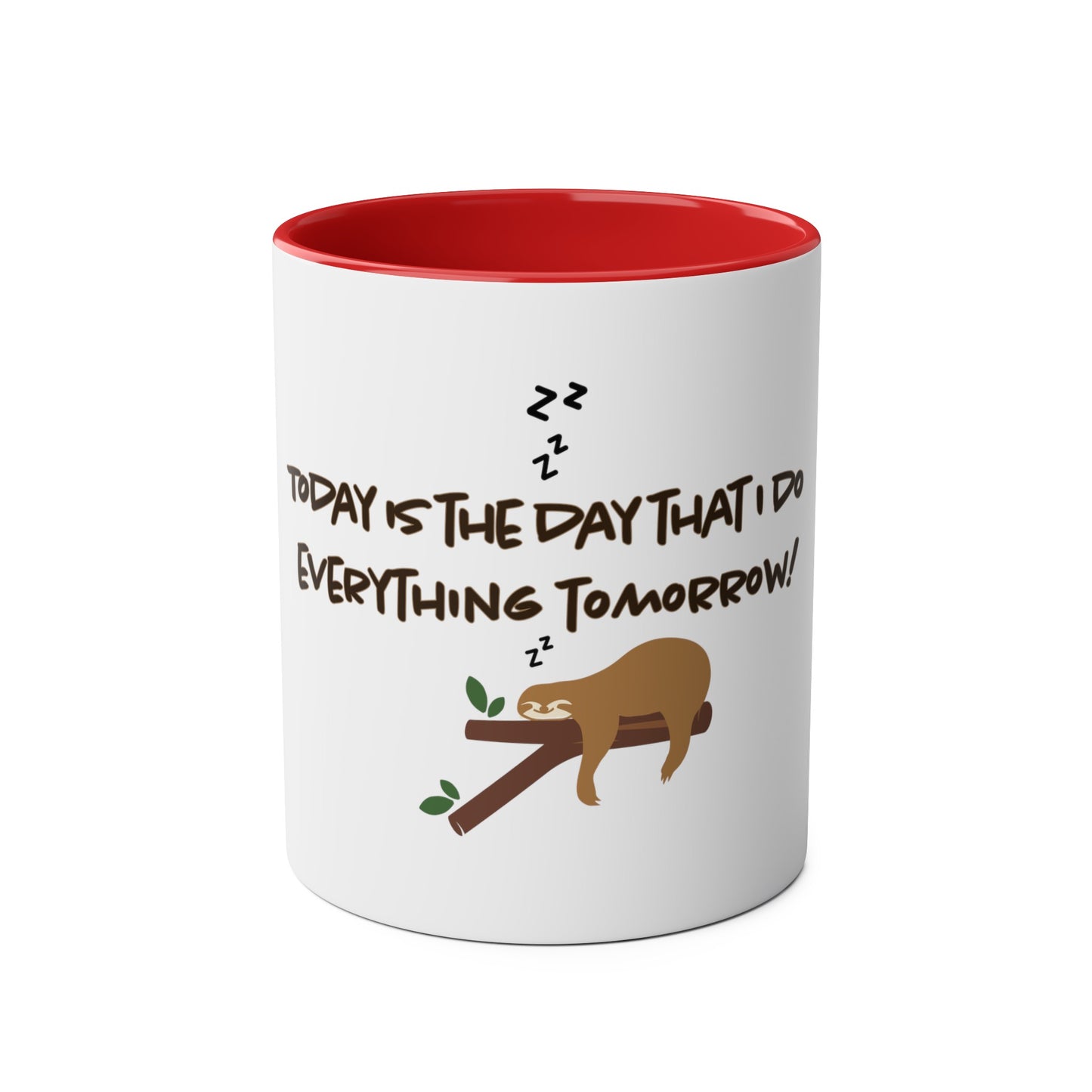 Tomorrow Two-Tone Coffee Mugs, 11oz