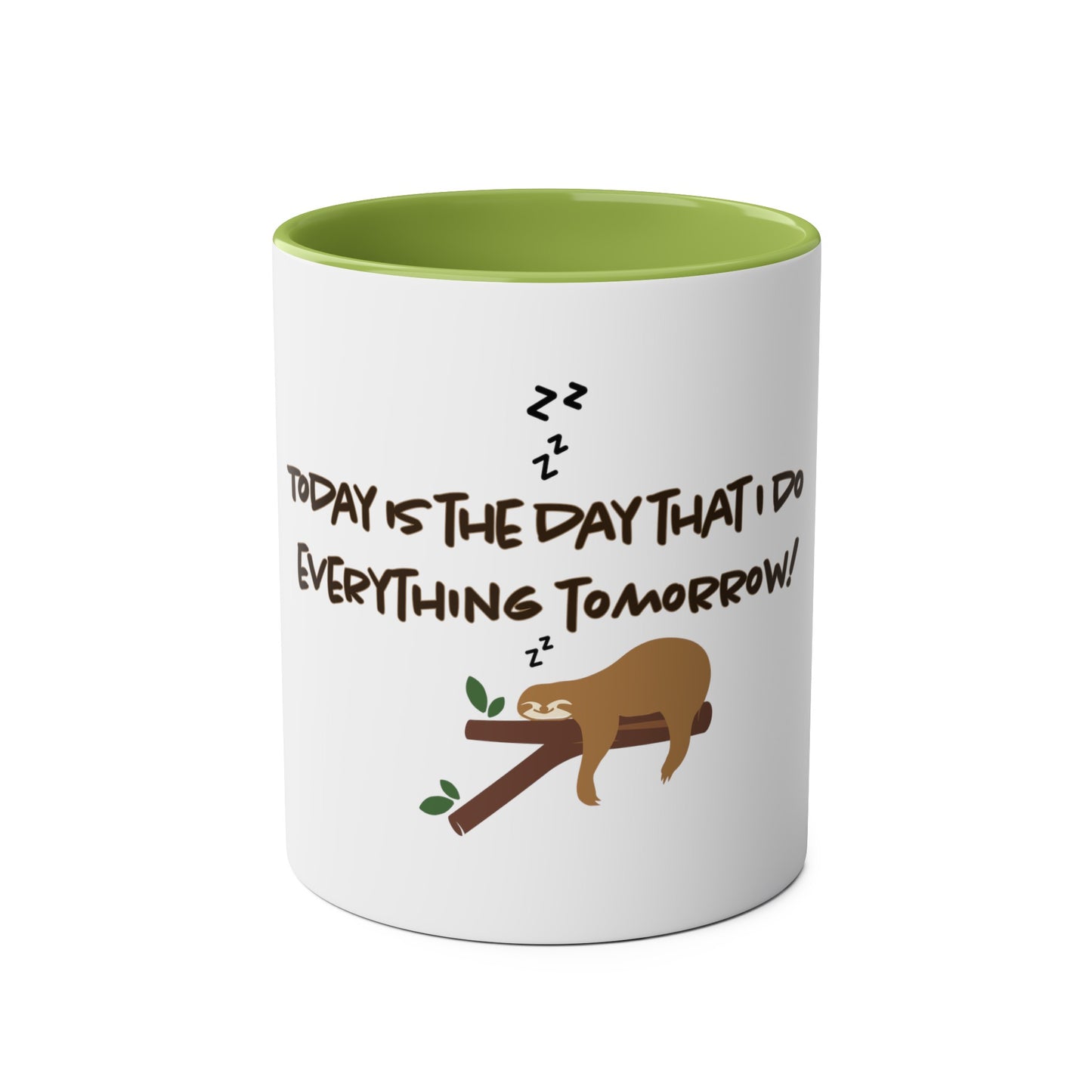 Tomorrow Two-Tone Coffee Mugs, 11oz