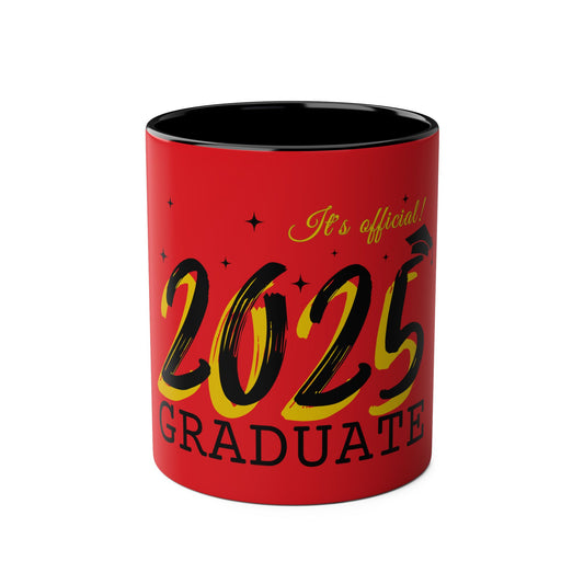 Graduate 2025 Two-Tone Coffee Mugs, 11oz