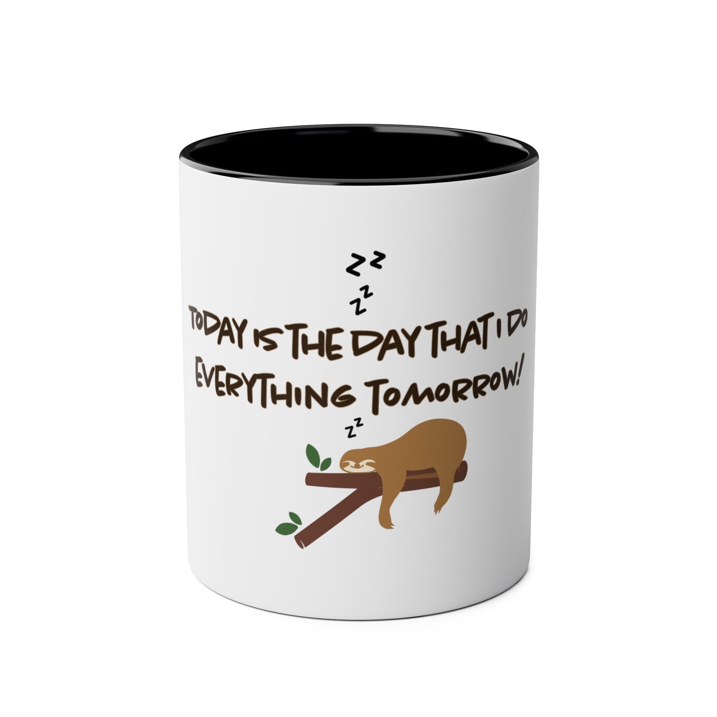 Tomorrow Two-Tone Coffee Mugs, 11oz