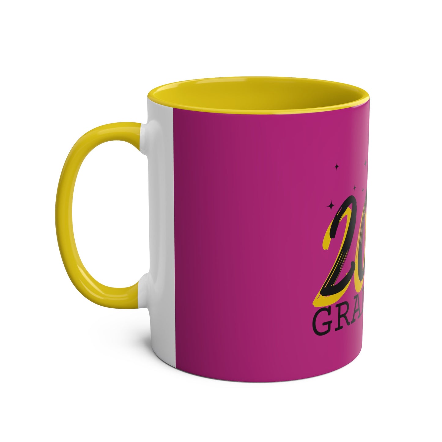 Pink Graduate 2024 Two-Tone Coffee Mugs, 11oz