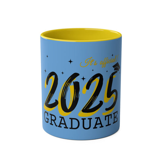 Graduate 2025 Two-Tone Coffee Mugs, 11oz