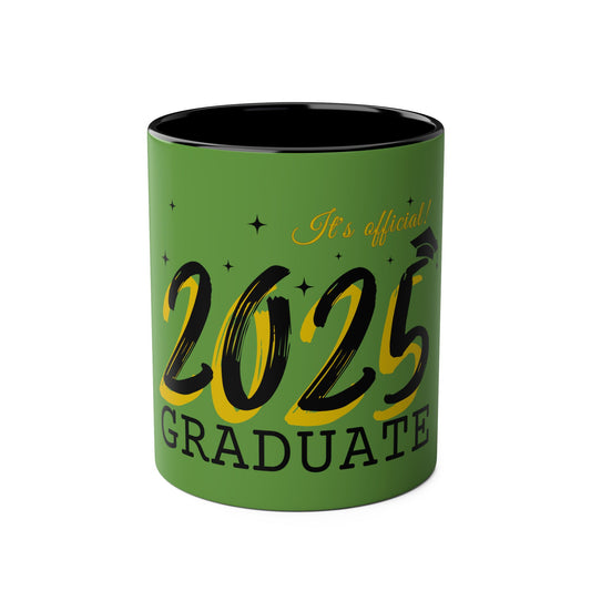 Graduate 2025 Two-Tone Coffee Mugs, 11oz