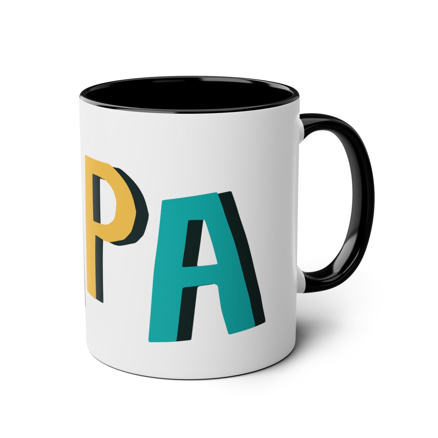 Papa Two-Tone Coffee Mugs, 11oz